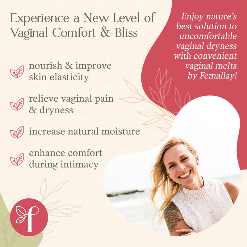 [Australia] - Femallay Organic Vaginal Moisturizing Suppositories ‚Äì Strawberry ‚Äì 100% Natural Relief for Dryness, Odor & Daily Feminine Discomfort ‚Äì 14 Count + Applicator 1 Count (Pack of 14) 