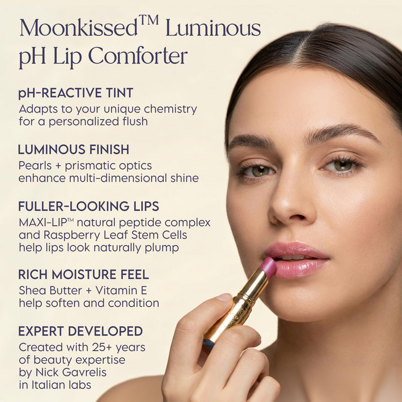 ieró Beauty Luminous pH Lip Balm, Moisturizing Vegan Tinted Lip Balm, 3-in-1 Soothing Lip Serum + Plumping Balm + pH Reactive Tint, Shea Butter & Vitamin E, Made in Italy - 0.088oz Blushing Orb Sheer Rose w/Golden-Pink Shimmer