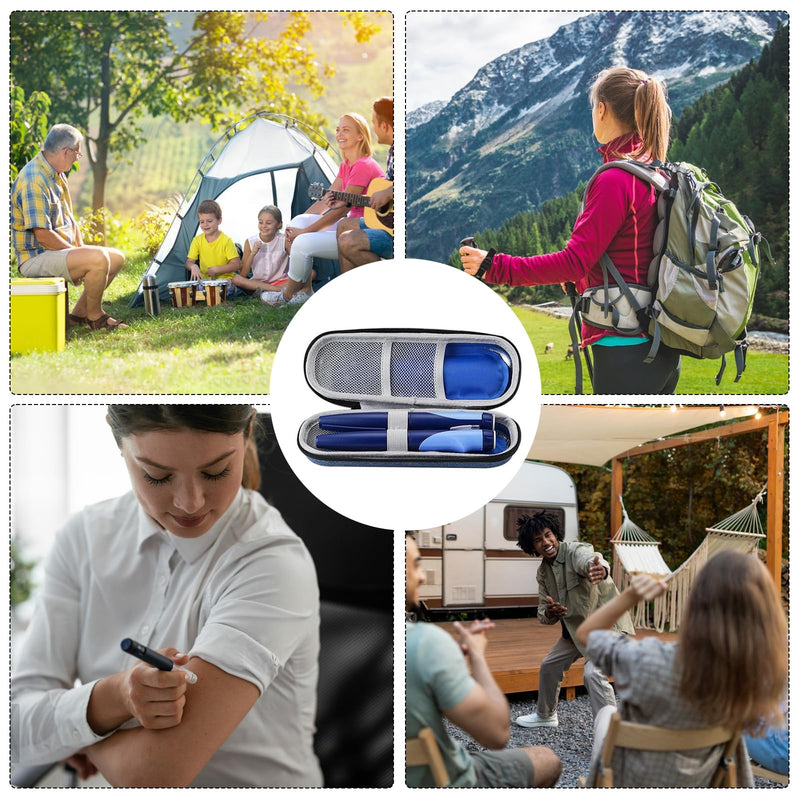 [Australia] - Insulin pen bag for on the go, diabetic bag space for insulin pens and more, diabetes bag ideal for insulin pen, insulin syringes, medication, medical, blue 