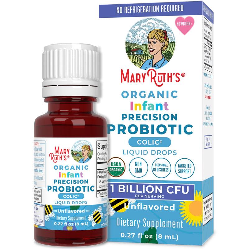 [Australia] - MaryRuth's Baby Probiotic Drops Liquid Precision Probiotics for Digestive Health | Colic Calm | Occasional Colic Baby Relief | USDA Organic | Vegan | Baby Essentials| 30 Servings Infant 
