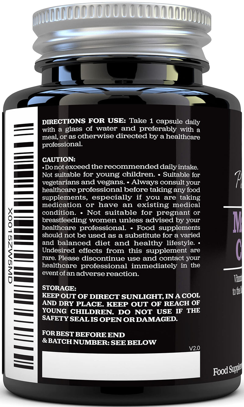 Macu Eye Supplement 120 Vegan Capsules, 4 Month Supply with Lutein, Zeaxanthin, Bilberry Extract, Beta Carotene & Eye Vitamins A, B2 & E Plus Zinc for Maintenance of Normal Vision, Made in The UK
