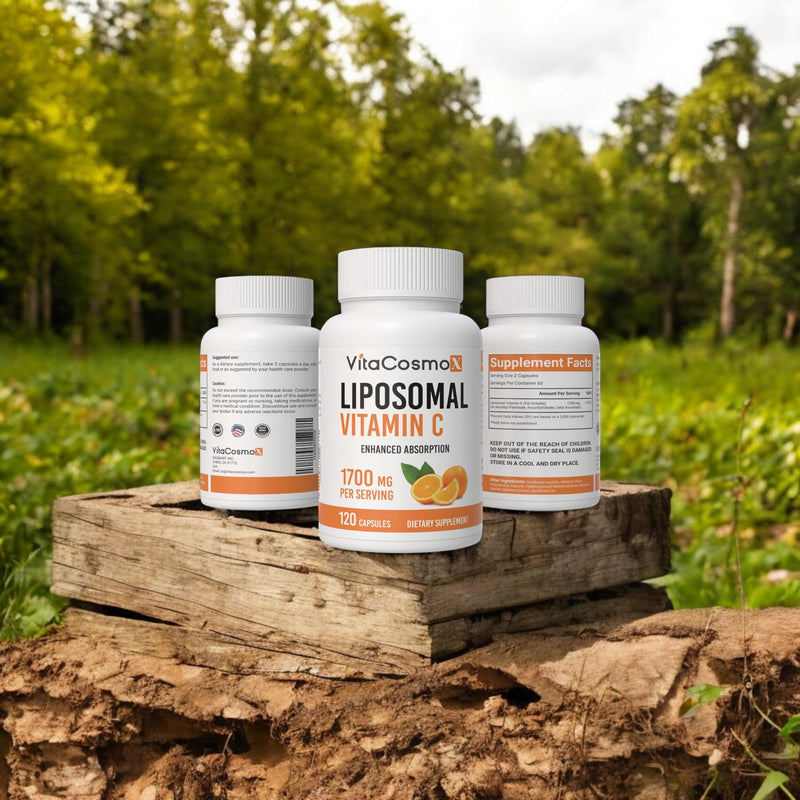 Liposomal Vitamin C Supplement, 1700mg, 120 Capsules 100% Vegetarian, Non-GMO & Gluten Free, High Absorption 1