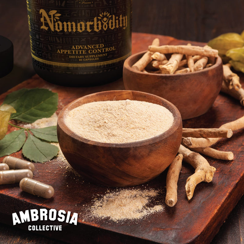 [Australia] - Ambrosia Nomorbidity Advanced Appetite Control & Hunger Management Formula | Appetite Suppressant & Mood Support with KSM-66 Ashwagandha, Garcitrin, and Thinogen 