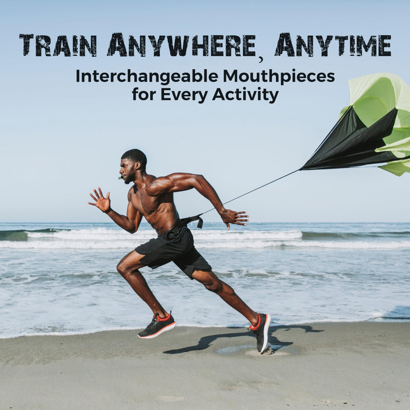 [Australia] - Breathing Trainer | Premium Silicone Trainer | Boost Breathing Patterns | Adjustable Resistance Levels | Compact, Portable, and Easy to Maintain (Black) 