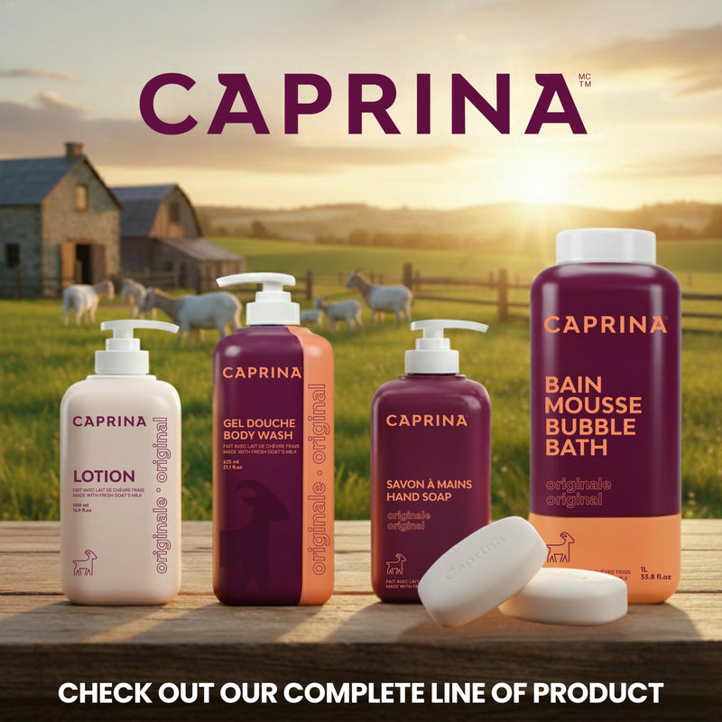 Caprina by Canus Caprina Bar Soap, Shea Butter, 3.2 Oz (6 Pack), With Fresh Canadian Goat Milk, Vitamin A, B3, Potassium, Zinc, and Selenium, Shea Butter, 6 Count