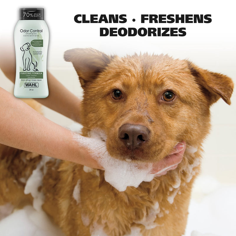 Wahl USA Deodorizing & Refreshing Pet Deodorant for Dogs - Eucalyptus & Spearmint Scent & Wahl USA Odor Control Shampoo for Dogs & Pets - Eucalyptus & Spearmint Animal Deodorizer - PawsPlanet Australia