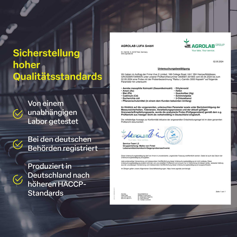 [Australia] - High-dose L-carnitine capsules - 180 vegan capsules, 3000 mg L carnitine tartrate per daily dose - premium quality & laboratory tested - pure, most stable form for optimal absorption 