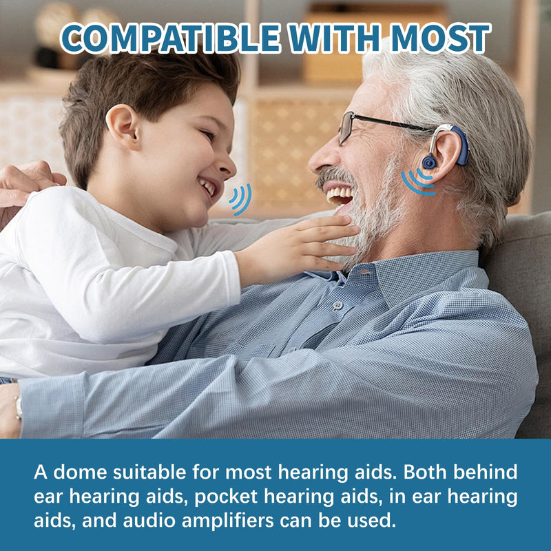 Leogony Hearing Aid Domes for Oticon, 6mm Double Vent Bass Domes Hearing Aid Accessories (2 Pack）