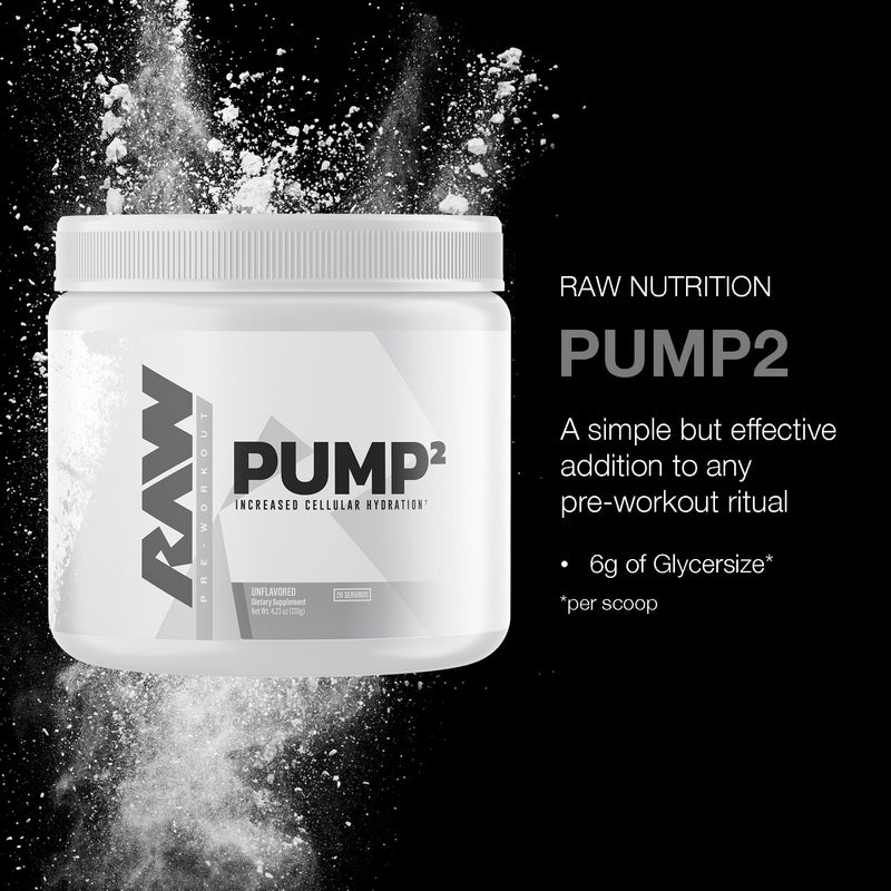 [Australia] - RAW Pump2 Pre Workout | Glycerol Pump Pre Workout Supplement, Pair Pump Supplement for Best Results Or Any Preworkout Powder | Enhanced Hydration and Boost Energy | Unflavored (20 Servings) 