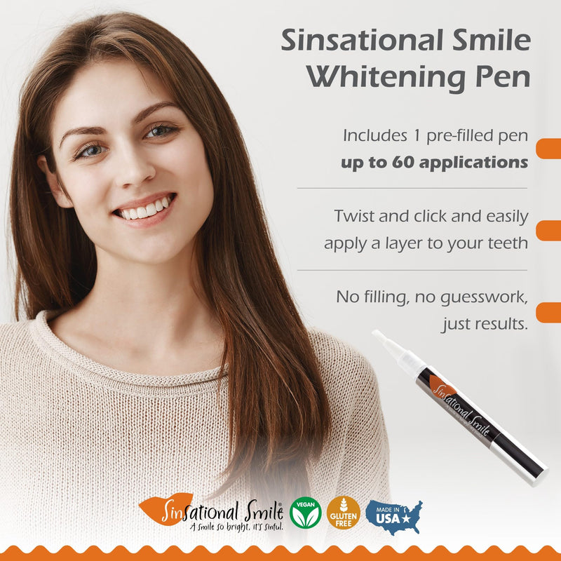 [Australia] - Teeth Whitening Pen, Up to 60 Treatments - Safe, Fast, Simple, Effective, Removes Stains, No Sensitivity, Enamel Safe, for Sensitive Teeth & Gums 0.1 Fl Oz (Pack of 1) 