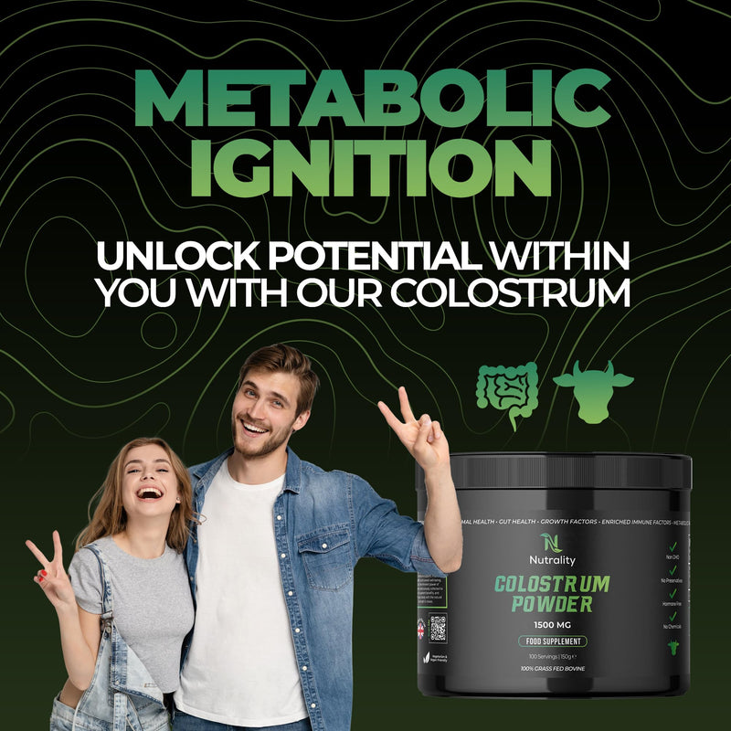 100% Bovine Colostrum Powder 1500mg | Gut Health | 100 Servings | Gut Health & Immune Support | Colostrum Supplement Men & Women | Gut Health Energy, Gut Repair & Human Parasite Detox