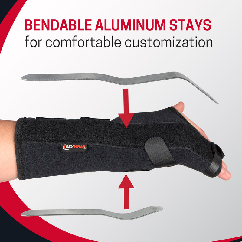 [Australia] - Boxer Fracture Splint Hand Brace with Finger Support – Wrist Brace Right Hand with Adjustable Fit, Hypoallergenic Material & Soft Edges – Designed for Metacarpal Fracture, Sprain, or Swelling Regular Right-Hand 