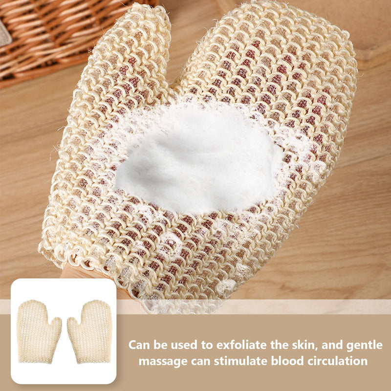 [Australia] - Pack of 2 peeling gloves, sisal shower gloves, massage gloves, body peeling gloves, bathing gloves for the body, spa towels, peeling gloves for the body, peeling massage gloves 