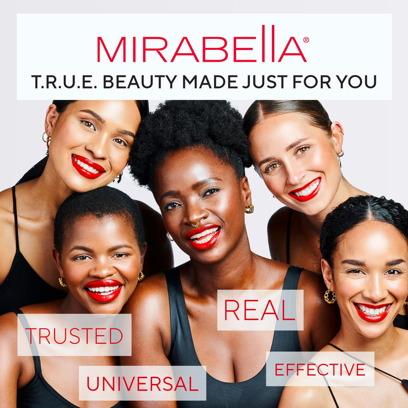 [Australia] - Mirabella 4-Piece Makeup Set for Women & Girls, Illuminizing Holiday Gift Set - Make-Up Set Includes Lip Gloss, Glow Drops, Powder Highlight & Blender Sponge - Talc-Free & Paraben Free Cosmetic Set 