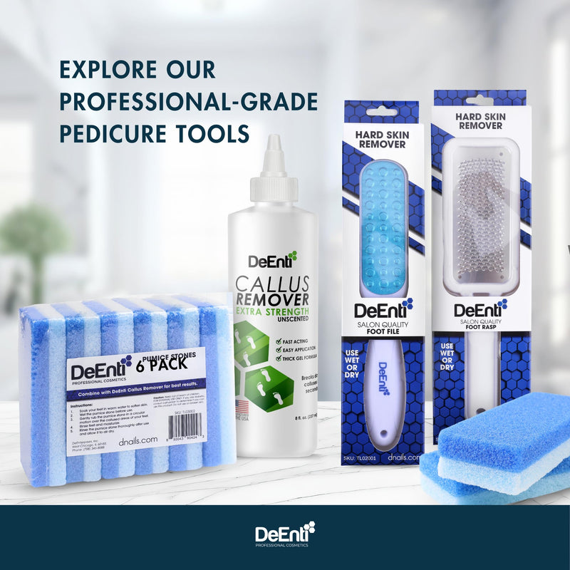 [Australia] - DeEnti Pumice Stones, Pack of 6 Professional Grade Pumice Stone for Feet, Salon Quality Foot Callus Remover, Double Sided Foot Scraper, Home Manicure and Pedicure Tools 6 Pack Pumice Stones 