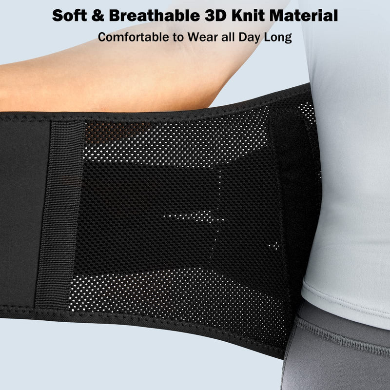 FREETOO Back Brace for Lower Back Pain Relief with Pulley System,Lumbar Support Belt for Men & Women with Lumbar Pad, Ergonomic Design and Soft Breathable 3D Knit Material,for Herniated Disc,Sciatica High Support Large (Waist: 40.5～47.2 Inch)