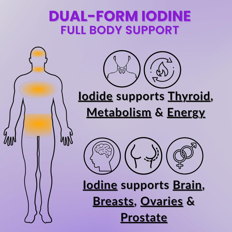 [Australia] - Lugol's Iodine Tablets 12.5mg x 90 ct - Reddish Brown Stable Iodine + Potassium Iodide Formula, Masks Bitter Liquid Taste, Thyroid Support, Detox, Breast Health - No Preservative, Non-GMO, Gluten-free 