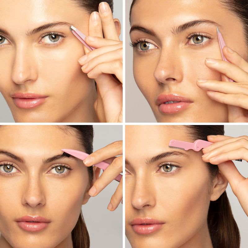 Tweezerman Exclusive Tea Rose Brow Sculpting Set