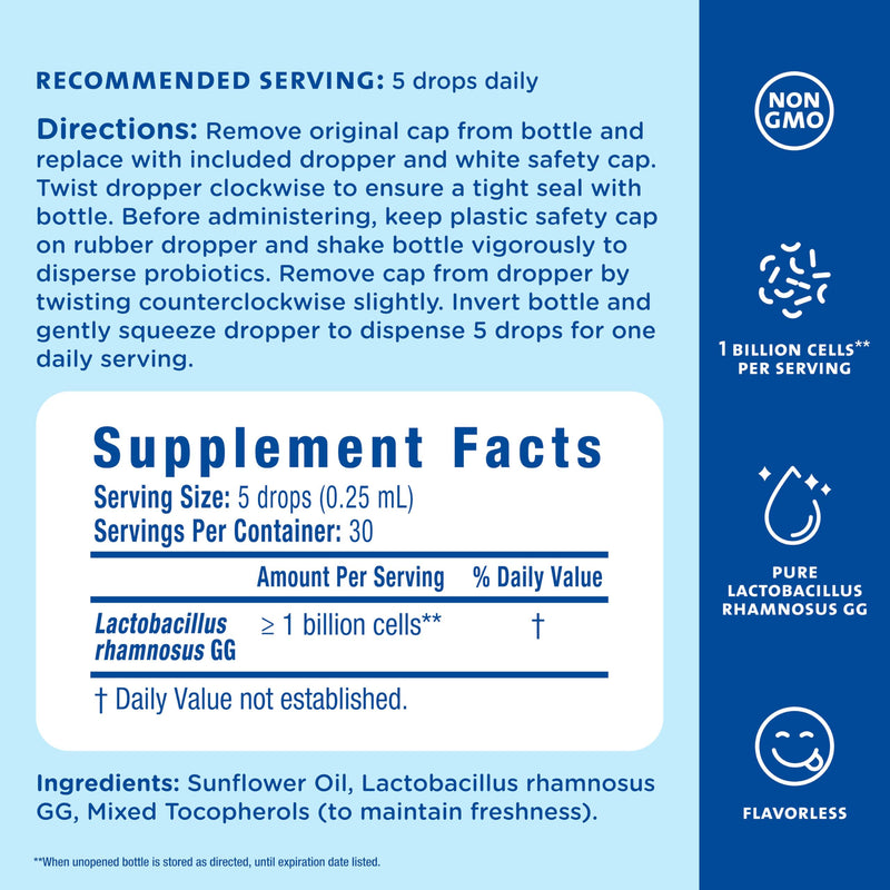 [Australia] - Mommy's Bliss Baby Probiotic Drops, Daily Gas, Constipation and Colic Symptom Relief + Immune Support, Newborns & Up, 0.34 Fl Oz (30 Servings), Pack of 2 Unflavored 0.34 Fl Oz (Pack of 2) 