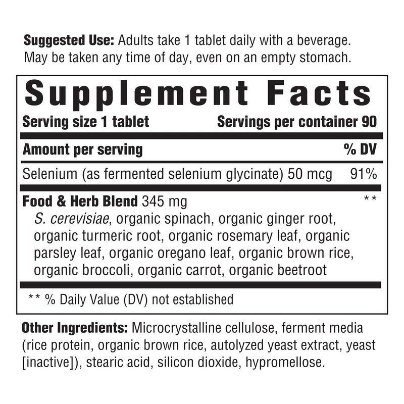 [Australia] - INNATE Response Formulas Selenium - Mineral Supplement For Immune System Support - Vegan, Gluten-Free, and Non-GMO - Made Without 9 Food Allergens - 90 tablets (90 Servings) 