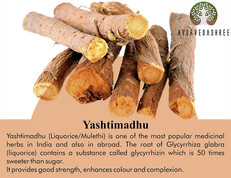[Australia] - Yashtimadhu Powder 100 Gm | Natural Mulethi Powder/Licorice Powder Glycyrrhiza glabra | Supports Immunity | Mulethi | Vegan | Non GMO | Gluten Free 