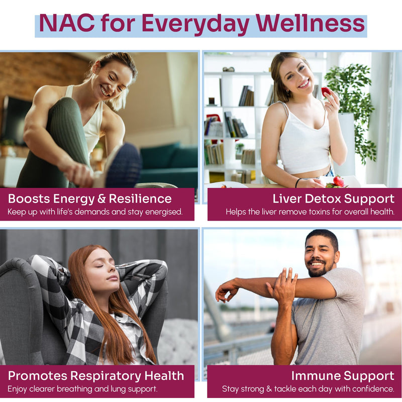 NAC N-Acetyl-Cysteine 600mg | Organic NAC Supplement Capsules for Immunity & Antioxidant Support | N-Acetyl Cysteine Supplement | Amino Acids Immune Support for Adults | Vegan - 120 Capsules