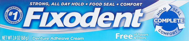 [Australia] - Fixodent Complete Free Denture Adhesive Cream 2.4 Oz (Pack of 6) 2.4 Ounce (Pack of 6) 