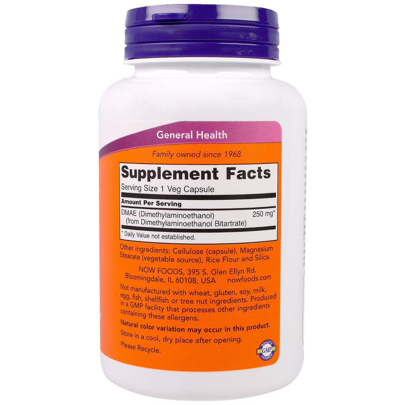 [Australia] - NOW Dmae 250mg , 100 Capsules(Pack of 2) 