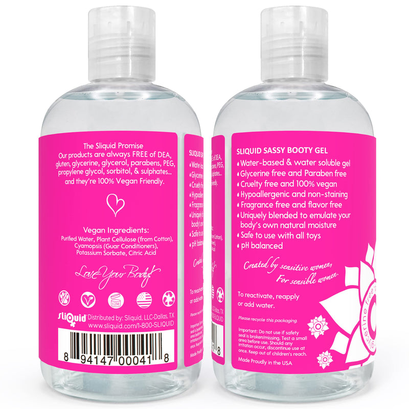 [Australia] - Sliquid Sassy Water-Based Lube - Thick, Long-Lasting Gel, Natural Lube for Women/Men/Couples, Unscented, 8.5 Fl Oz 8.5 Fl Oz (Pack of 1) 