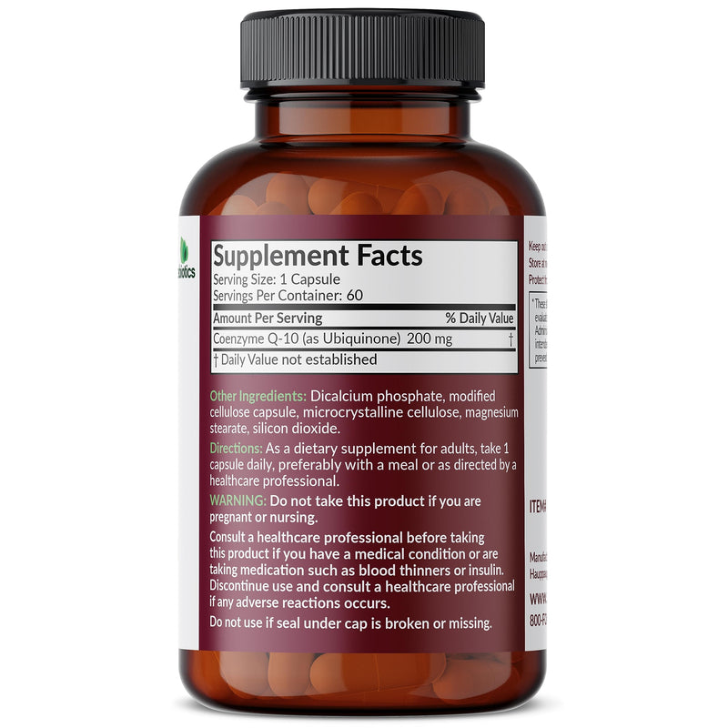[Australia] - Futurebiotics CoQ10 200 MG Cellular Energy Production, 60 Vegetarian Capsules 60 Count (Pack of 1) 