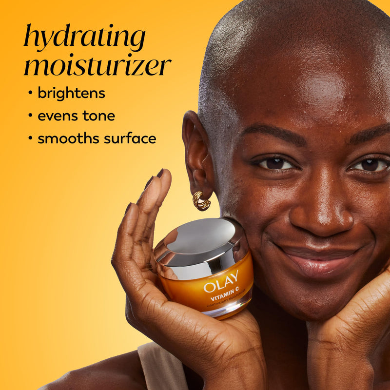 Olay Vitamin C Face Moisturizer, Brightening Cream for Women, Instant Hydration, Evens Tone, Dark Spot & Hyperpigmentation Reduction, Glowing Skin Care - Niaciniamide, Lactic Acid, 1.7 Oz 1.7 Fl Oz