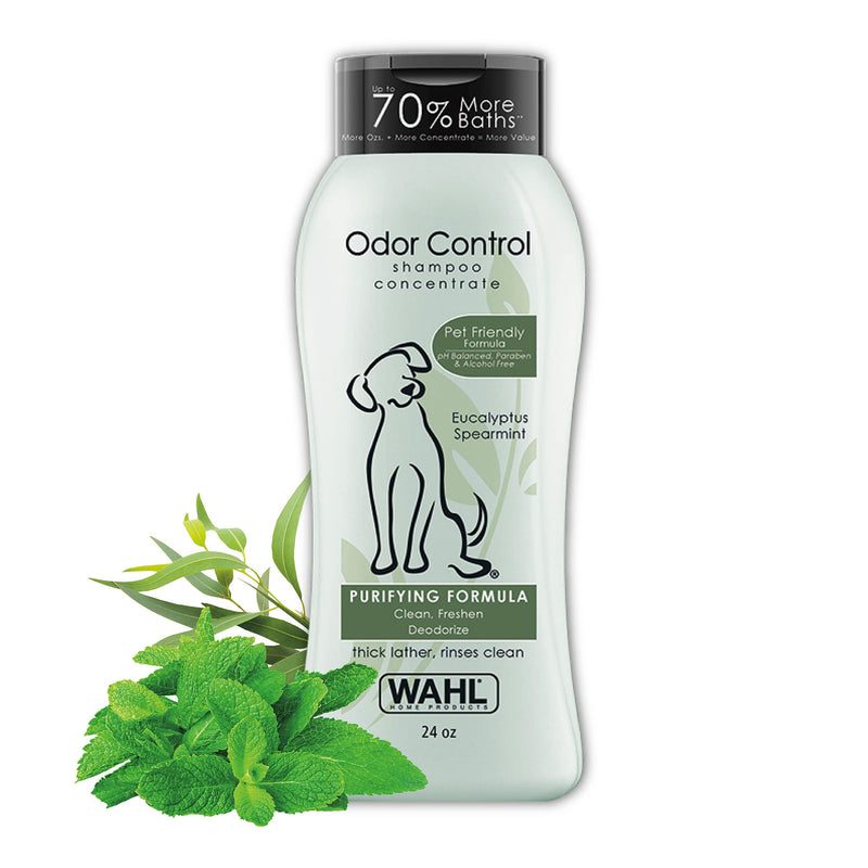 Wahl USA Deodorizing & Refreshing Pet Deodorant for Dogs - Eucalyptus & Spearmint Scent & Wahl USA Odor Control Shampoo for Dogs & Pets - Eucalyptus & Spearmint Animal Deodorizer - PawsPlanet Australia
