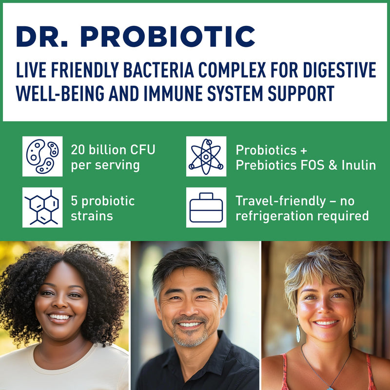 Sense of Life Dr. Probiotic Complex for Weight Management Support, 30 Capsules – 20 Billion CFU – Probiotics & Prebiotics – Supports Gut Health, Digestion & Metabolism