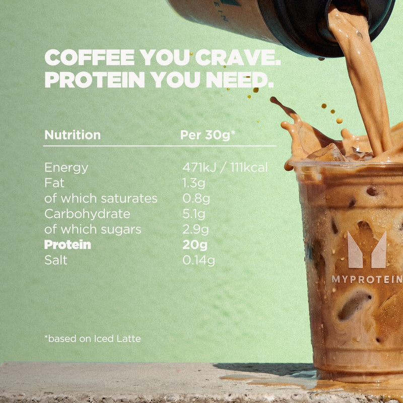Myprotein Protein Iced Coffee | High-Protein & Real Coffee Drink Mix | 20g Protein | Low Sugar | Supports Muscle Growth & Recovery | Café-Inspired Taste (20 Servings (Pack of 1), Iced Latte) 20 Servings (Pack of 1)