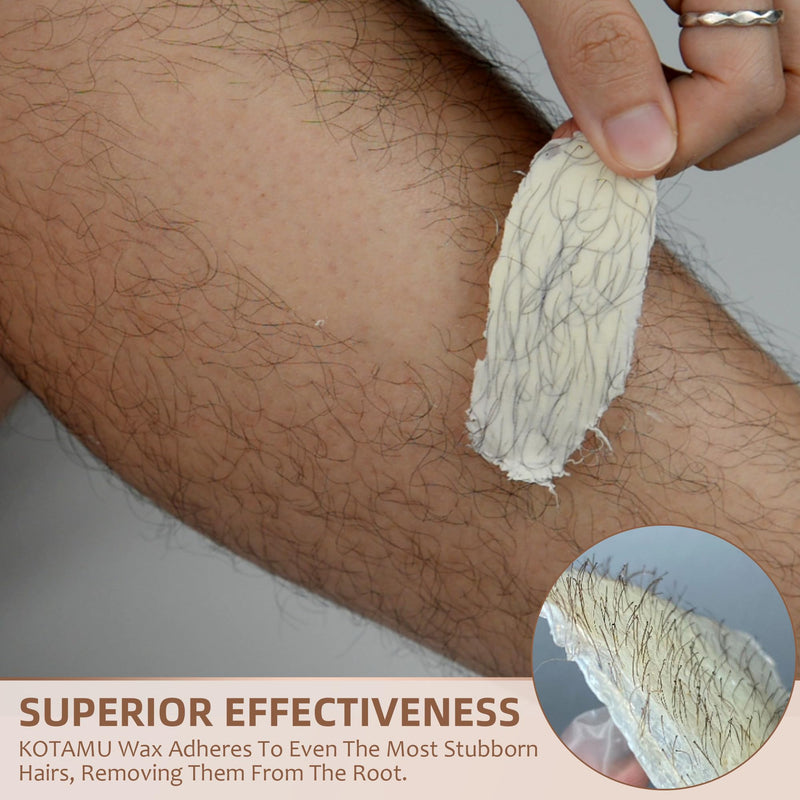 [Australia] - KOTAMU Hard Wax Beads for Hair Removal - 1lb Sensitive Skin Thick Hair Formula for Full Body, Face, Chest, Back, Leg, Bikini Brazilian Waxing - Wax Refill for Women and Men Off-white 16 Ounce (Pack of 1) 