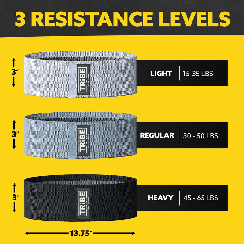 [Australia] - Fabric Resistance Bands for Legs - Workout Bands Resistance Bands for Men and Women - Booty Bands for Working Out - Exercise Bands Resistance Bands Set - Elastic Bands for Exercise Grey 