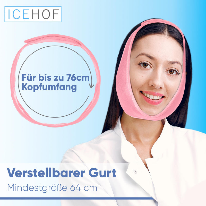 [Australia] - ICEHOF cooling pads wisdom teeth (4x) - with soft fabric for more cooling after dental surgery - cooling pack wisdom teeth cooling compress cooling pads face standard size - pink 
