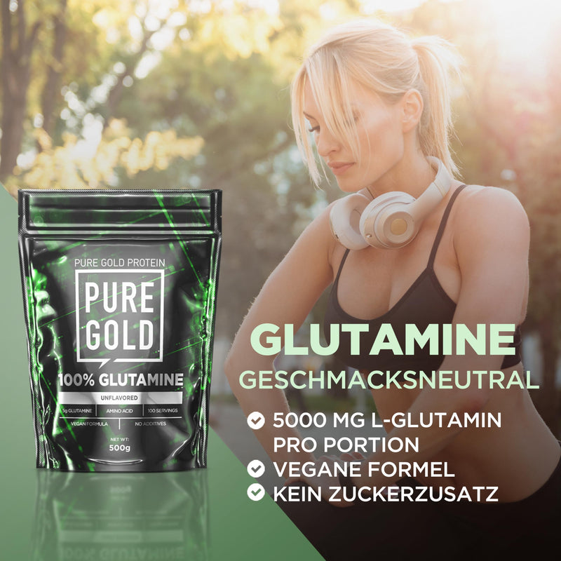 [Australia] - L-Glutamine drink powder – neutral in taste, 500g – high-quality amino acid for optimal performance 
