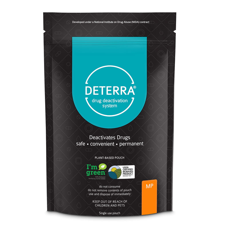 Deterra-MP - Drug Deactivation and Medication Disposal System - Safe Medication, Pill, and Liquid Destroyer - Plant-Based Medium Stand-Up Pouch (3-Pack) Medium Pouch 3-Pack