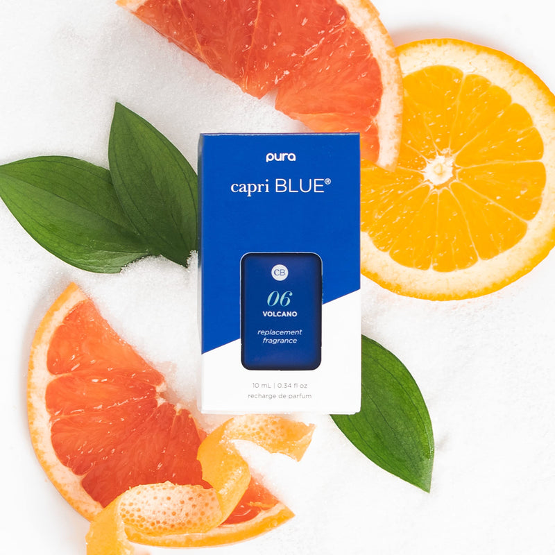 [Australia] - Capri Blue Volcano Pura Smart Home Plug-in Diffuser Refills – Capri Blue Pura Refills – Pura Diffuser Refills with a Tropical, Citrus Scent – Long-Lasting Aromatherapy Diffuser Refills (Pack of 2) 