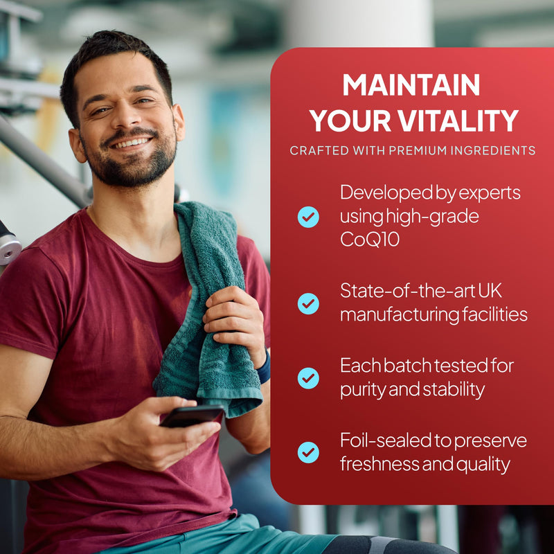 Co Enzyme Q10 30mg | 2 Tubs of 60 Tablets (120 Total) | Convenient Daily CoQ10 Support | High Purity Ingredients | Made in The UK Unflavoured 60 count (Pack of 2)