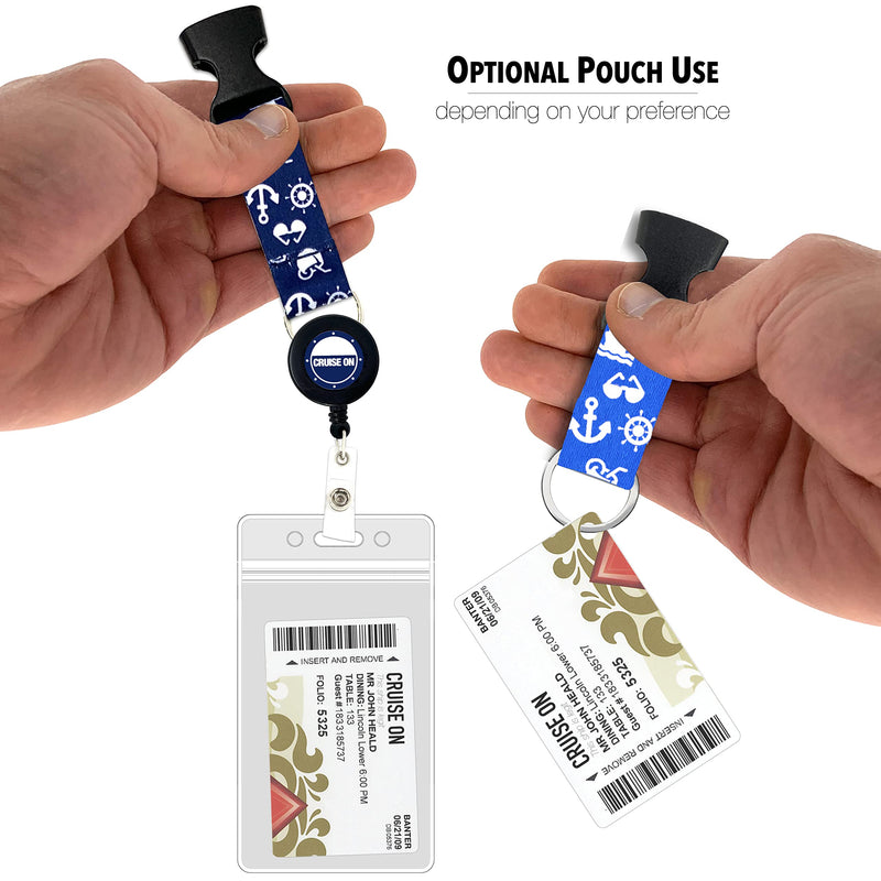 Disney Cruise Essentials (3 Items) Luggage Tag Holders, Night Light & Cruise Lanyards with Retractable Reel