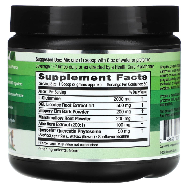 [Australia] - Emerald Labs Leaky Gut Health - Digestive Support Supplement with DGL Licorice, Aloe Vera Extract & More - Supports Colon & Gut Health - 6.45 oz (Up to 60-Day Supply) 