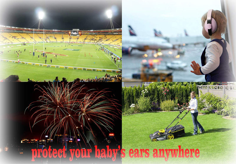 [Australia] - Baby Ear Protection For Babies For 3 Months To 2+ Years Noise Reduction Ear Muffs For Infant And Toddlers. Pink 