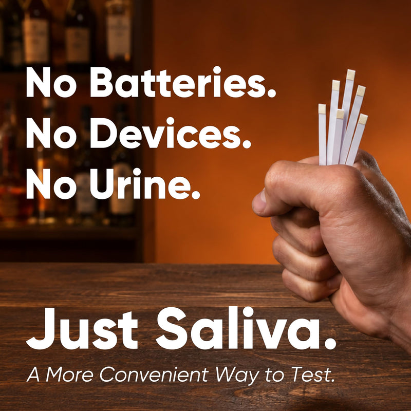 Prime Screen Saliva Alcohol Test Strip, High Accurate Home Test, Result in 2 Minutes - 10 Tests