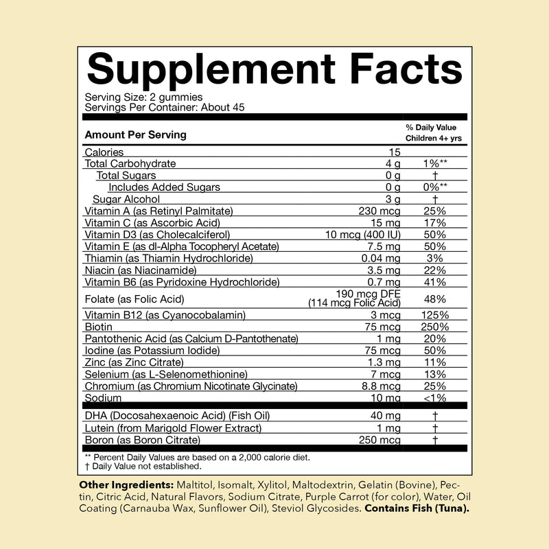 [Australia] - CHILDLIFE ESSENTIALS Multivitamin Gummies for Kids - Children's Vitamins, Kids Multivitamins with DHA, Sugar Free - Natural Strawberry, 90 Count 
