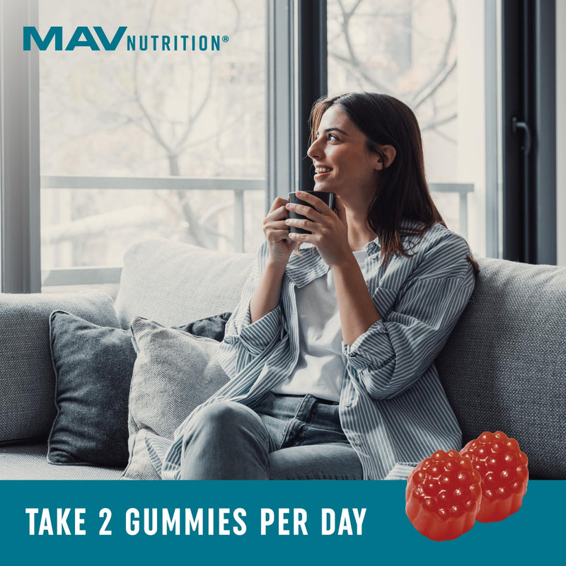 Probiotic Gummies with Vitamin C and Folic Acid | 5 Billion CFU Probiotics | Gut Health, Digestion, & Immune System Support | Gluten-Free, Non-GMO, Berry Flavor | 60 ct.