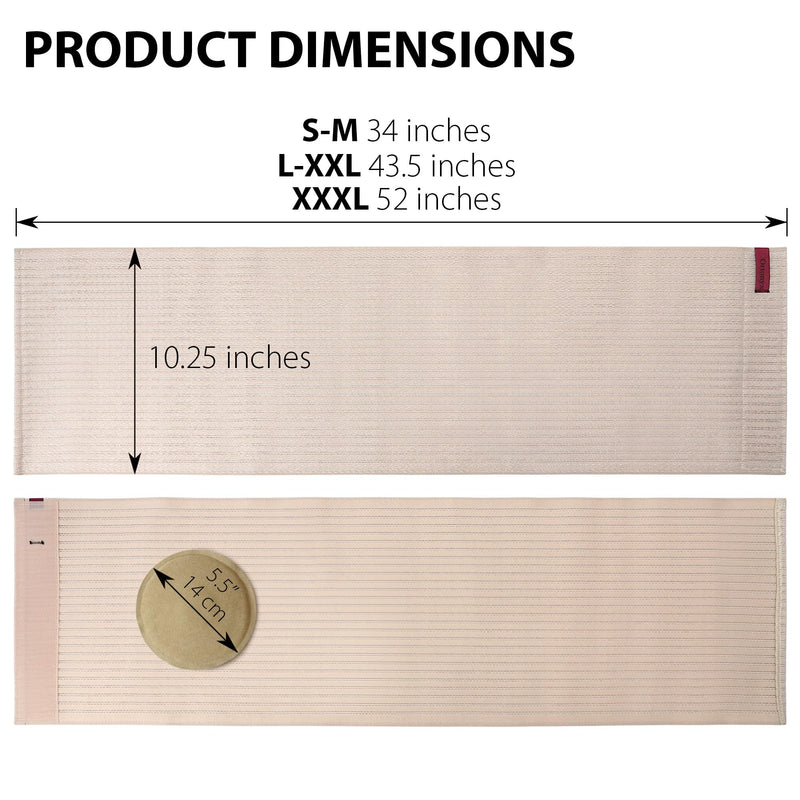 ORTONYX Premium Umbilical Hernia Belt for Men and Women / 10.25" Abdominal Binder With Hernia Support Pad - Navel Ventral Epigastric Incisional and Belly Button Hernias - Beige OX5241-10-S/M S/M (up to 32")