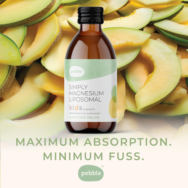 Simply Magnesium Liposomal - Highly absorbable Liquid Magnesium Glycinate Supplement, Natural Flavour, for Kids and Adults, 250ml (Honeydew Melon) Honeydew Melon