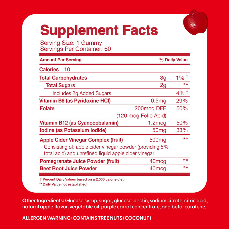 Feel Great Apple Cider Vinegar Gummies for Kids | Rich in Digestive Enzymes & Natural Antioxidants for Gut Health | Vegan Gummy Supports Healthy Nutrient Absorption | 60 Day Supply